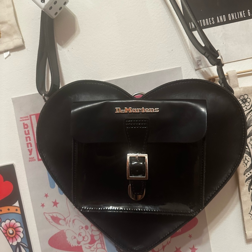 Dr. Martens Black Heart-Shaped Bag - Picture 2 of 6